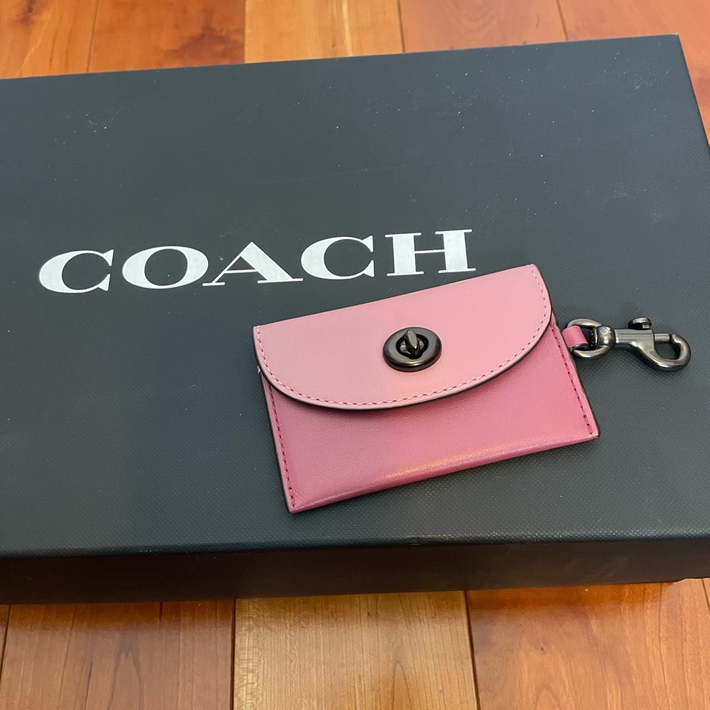 Coach Pink Colourblock Card Holder